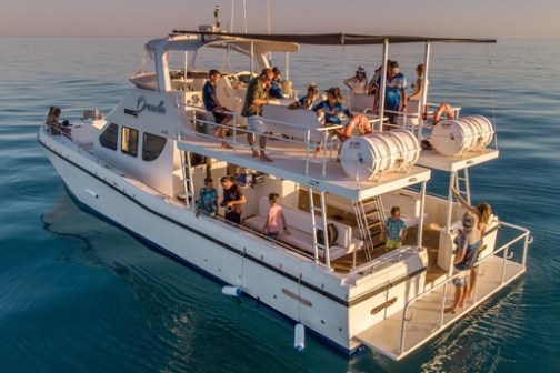 a small boat in a body of water