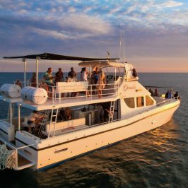 a small boat in a body of water